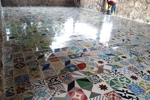 Piso Mosaicos Collage Pulido